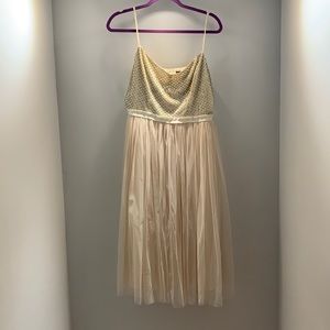 Needle and thread champagne tulle dress size 12
